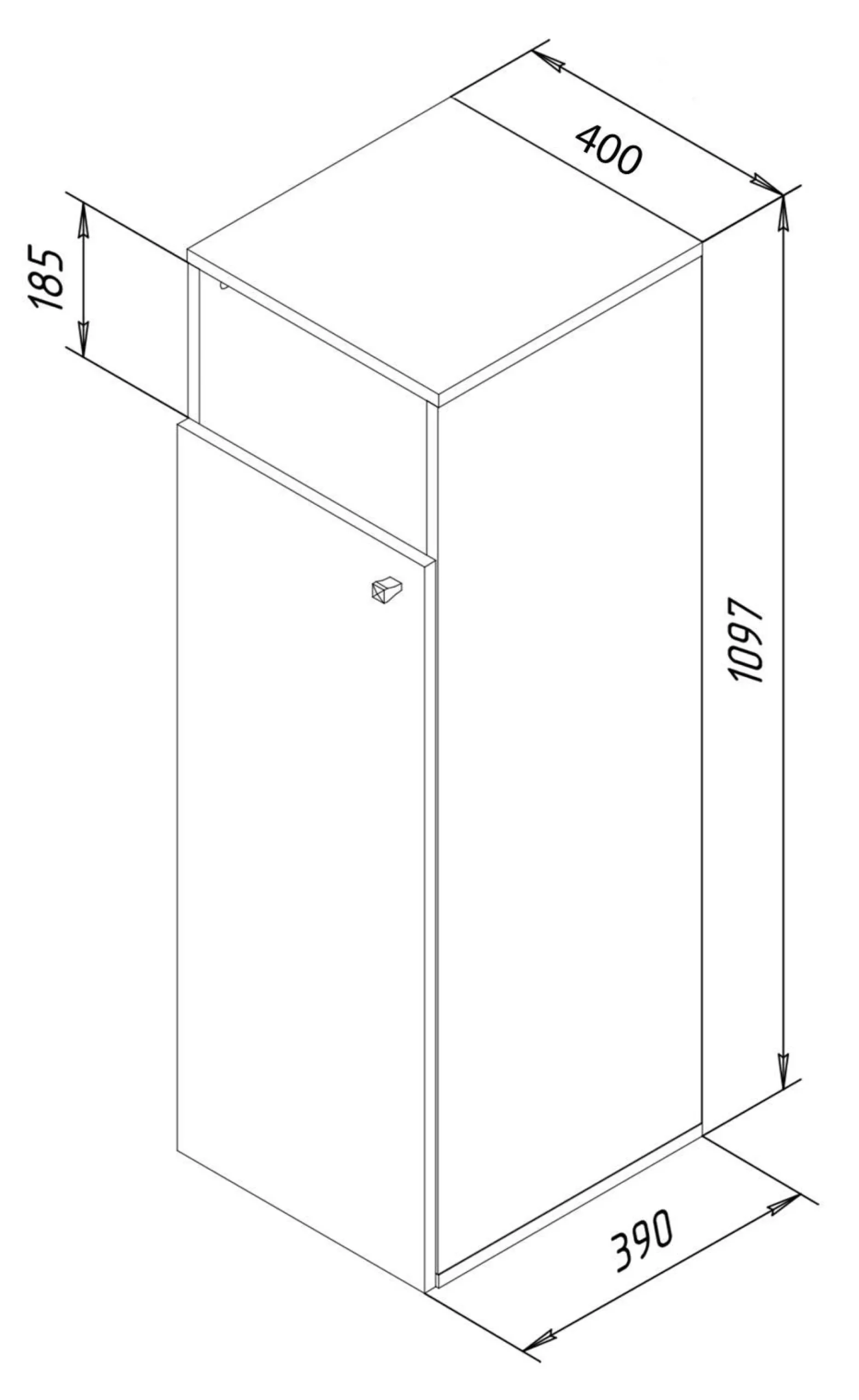 VCM Wäscheschrank DRESO