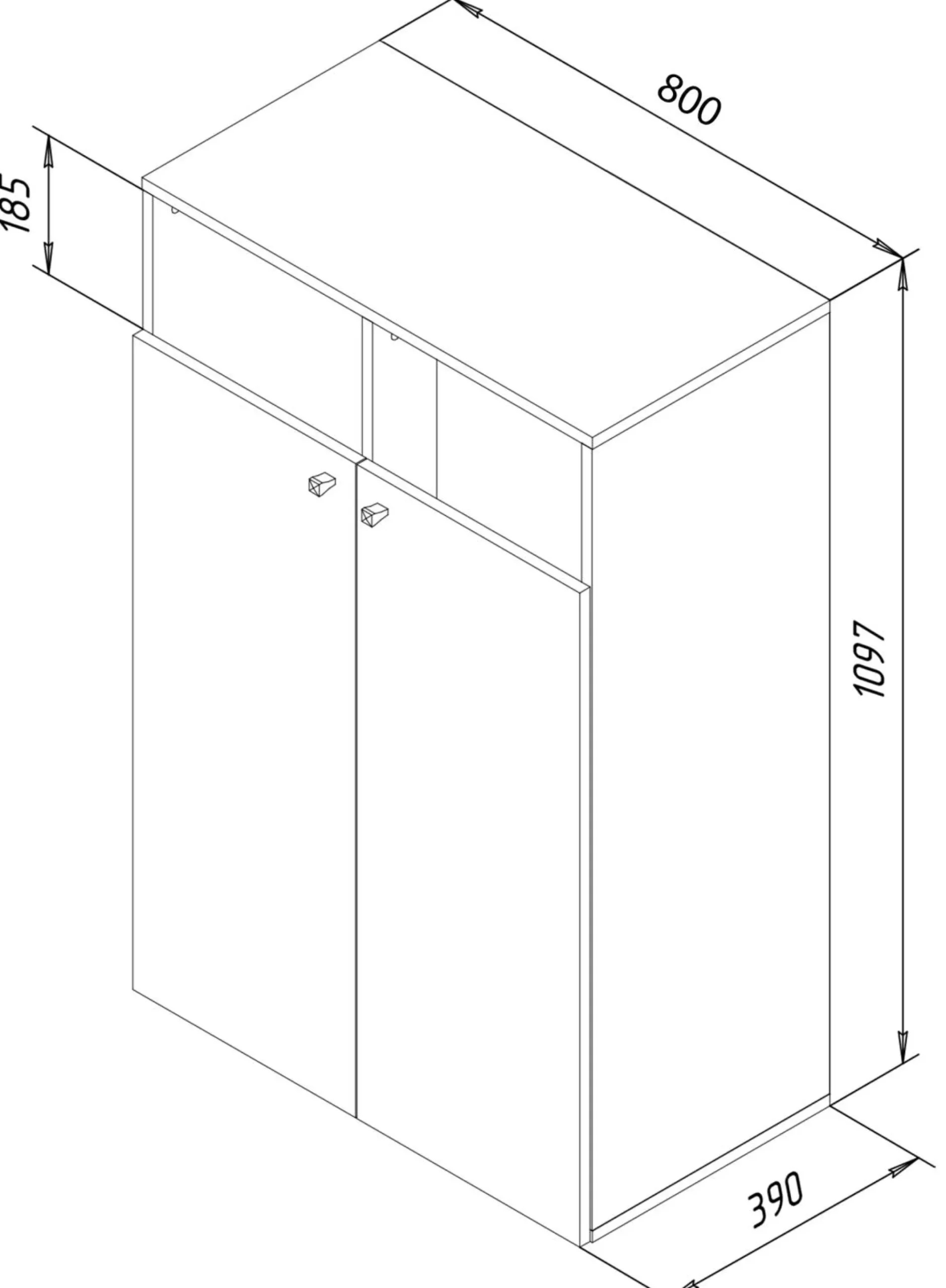 VCM Wäscheschrank DRESO